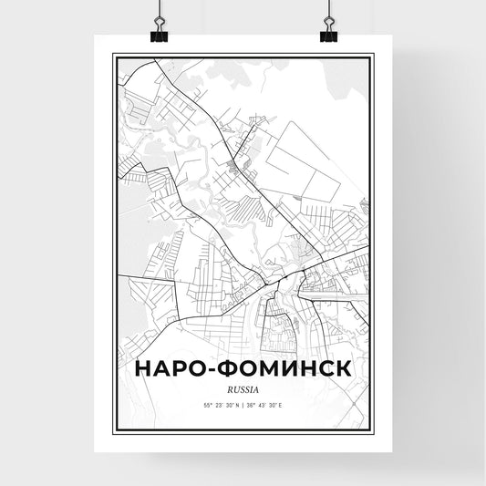Naro-Fominsk Russia - Premium City Map Poster