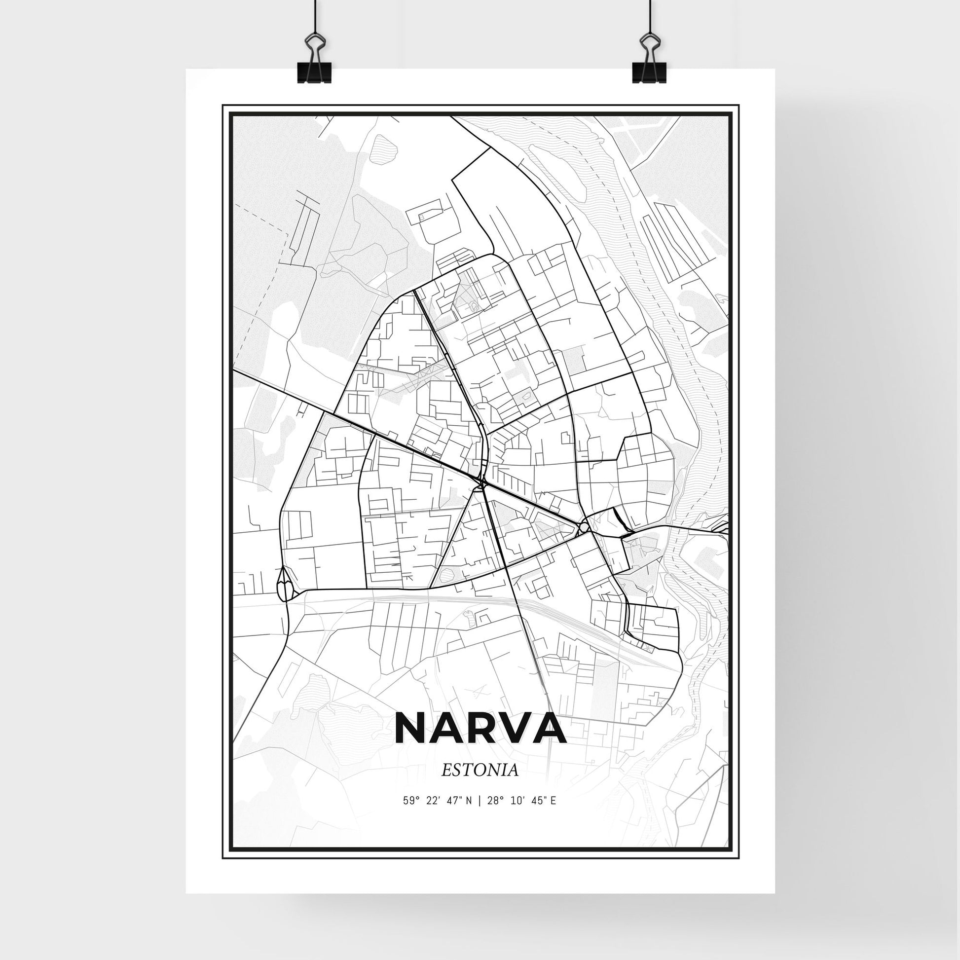 Narva Estonia - Premium City Map Poster