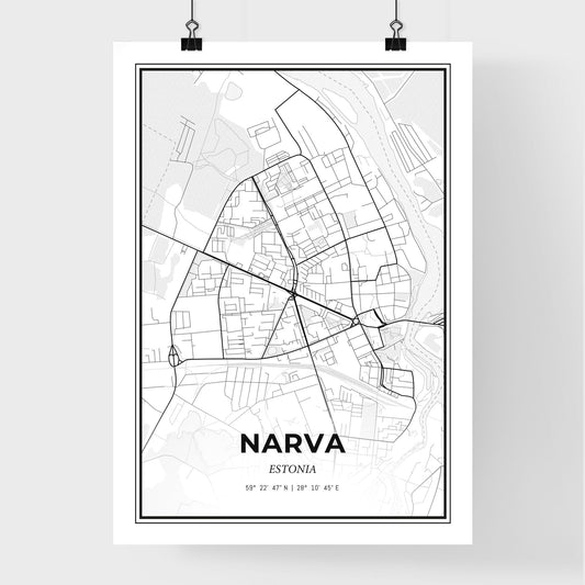Narva Estonia - Premium City Map Poster