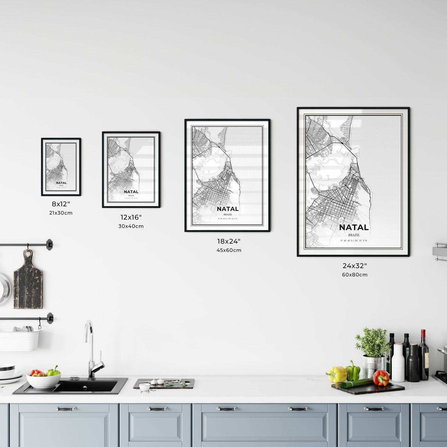 Natal Brazil - Customizable Modern City Map