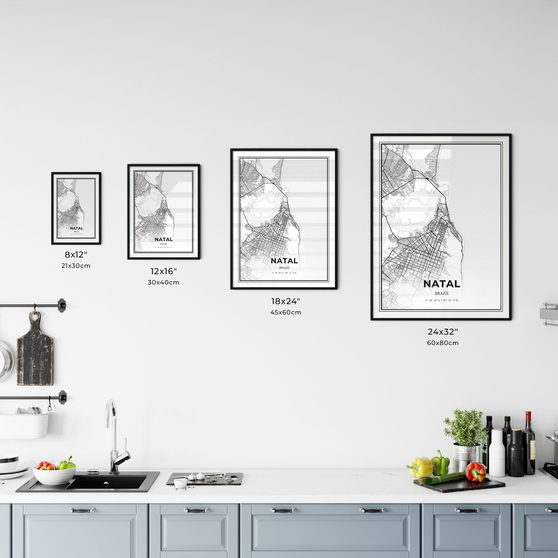 Natal Brazil - Customizable Modern City Map