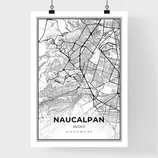 Naucalpan Mexico - Premium City Map Poster