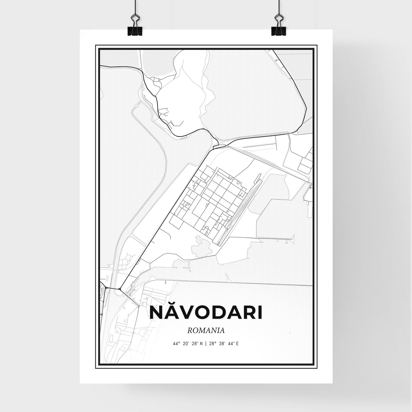 Năvodari Romania - Premium City Map Poster