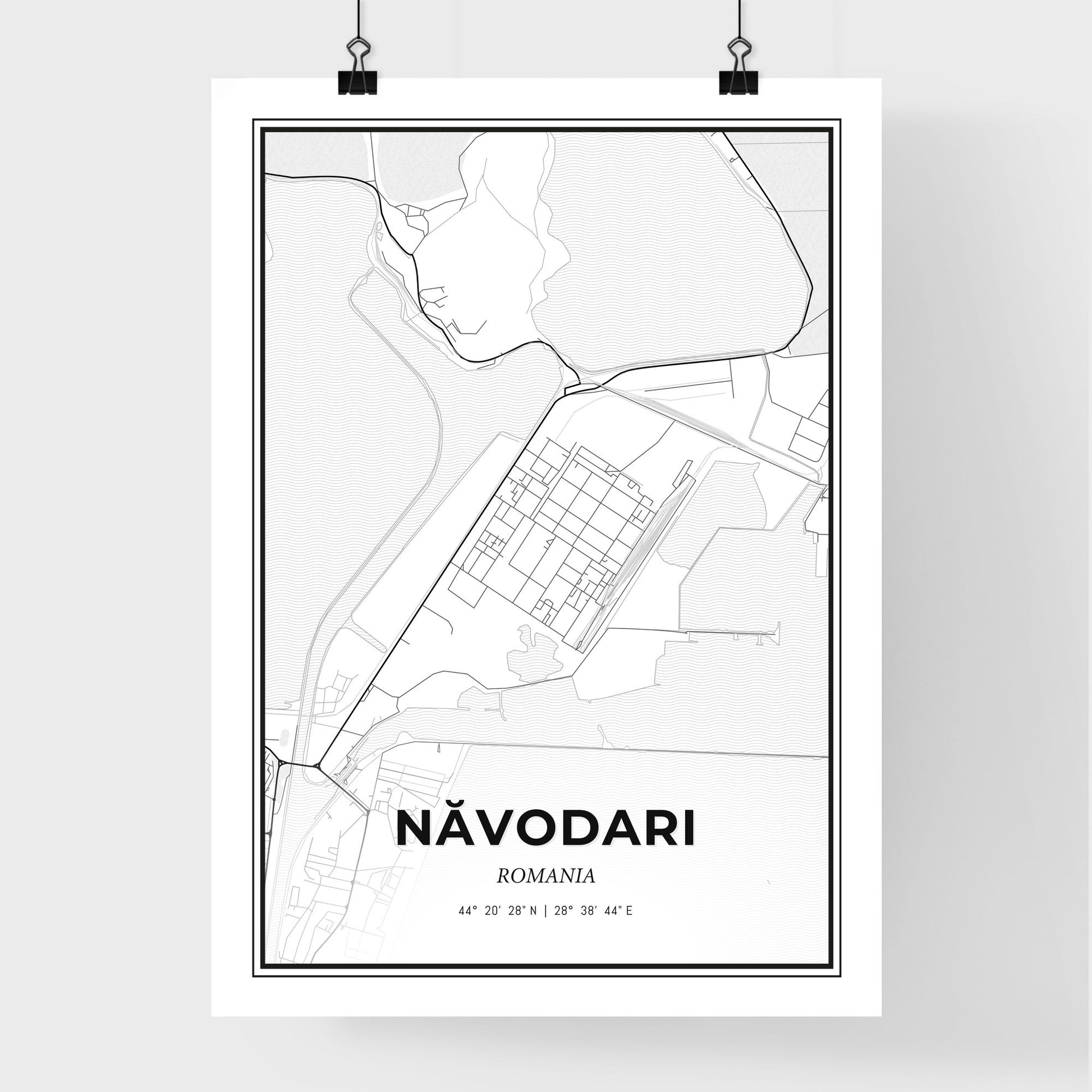 Năvodari Romania - Premium City Map Poster