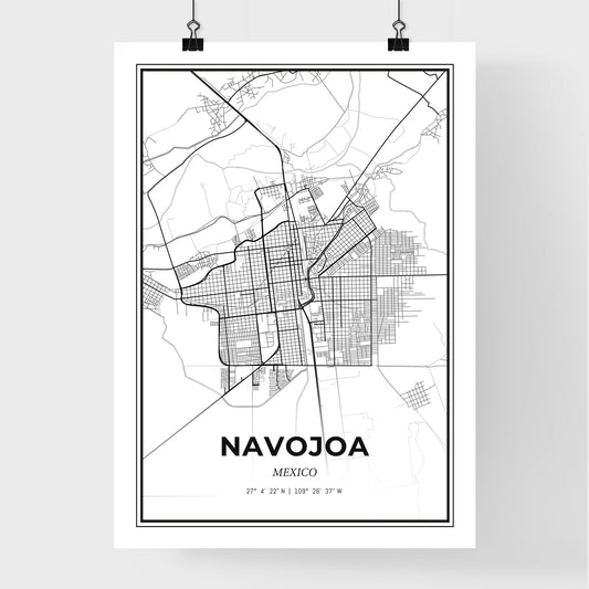 Navojoa Mexico - Premium City Map Poster