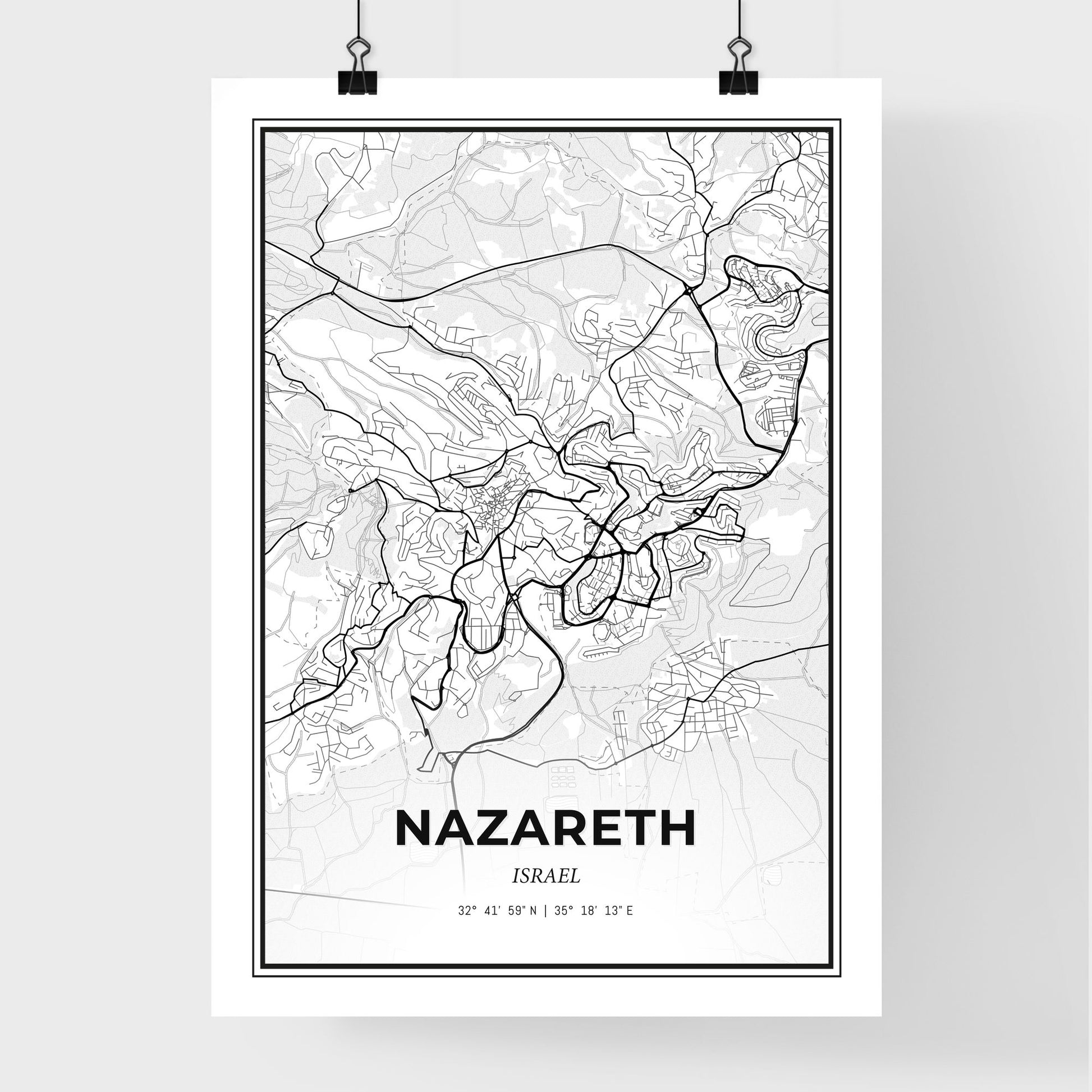 Nazareth Israel - Premium City Map Poster