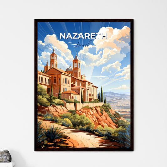 Artistic Skyline of Nazareth Israel - Vibrant Painting of Buildings on a Hill Default Title