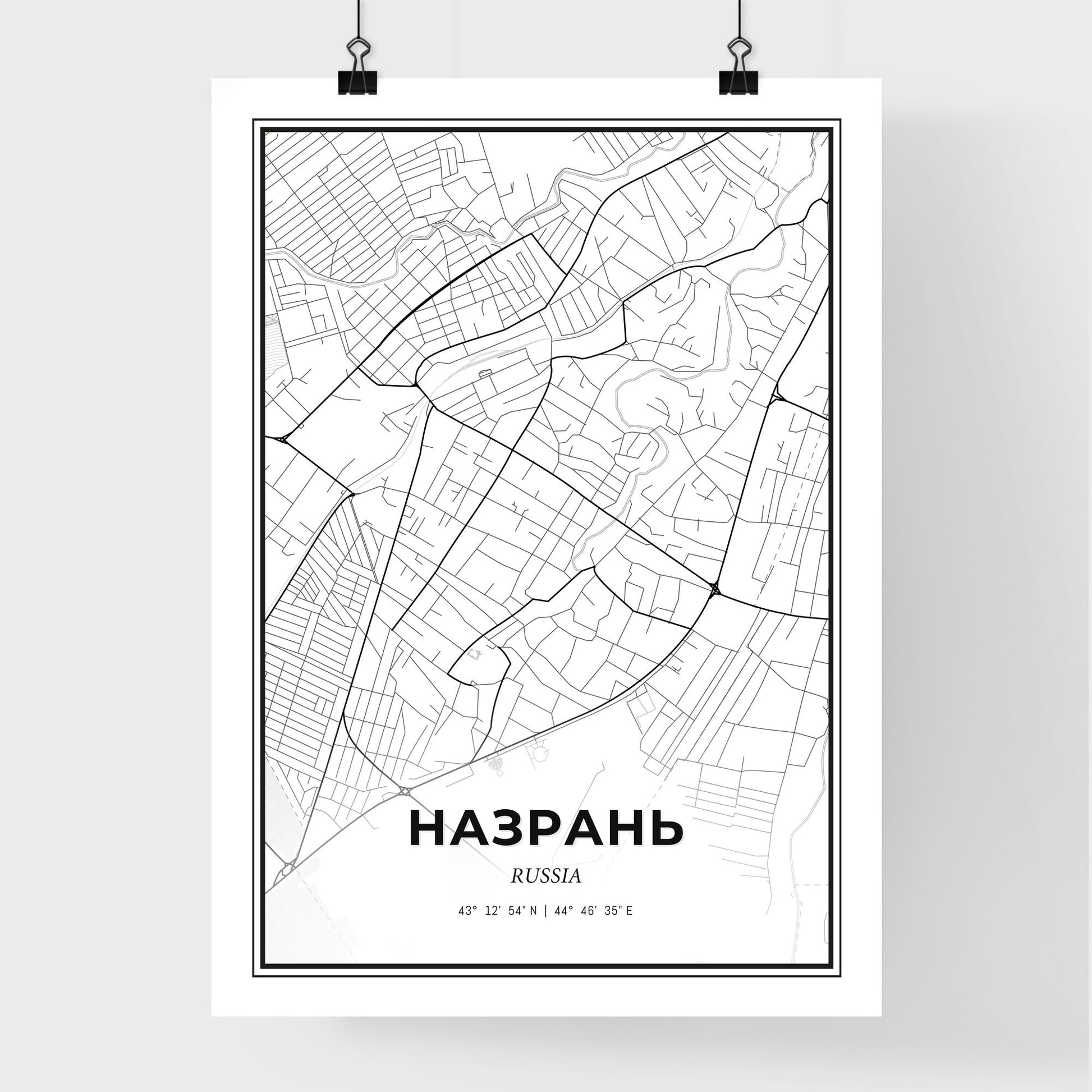 Nazran Russia - Premium City Map Poster
