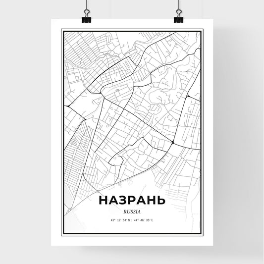 Nazran Russia - Premium City Map Poster