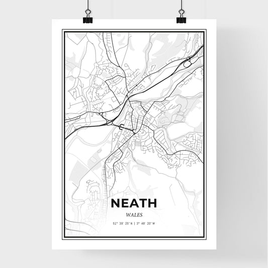 Neath Wales - Premium City Map Poster