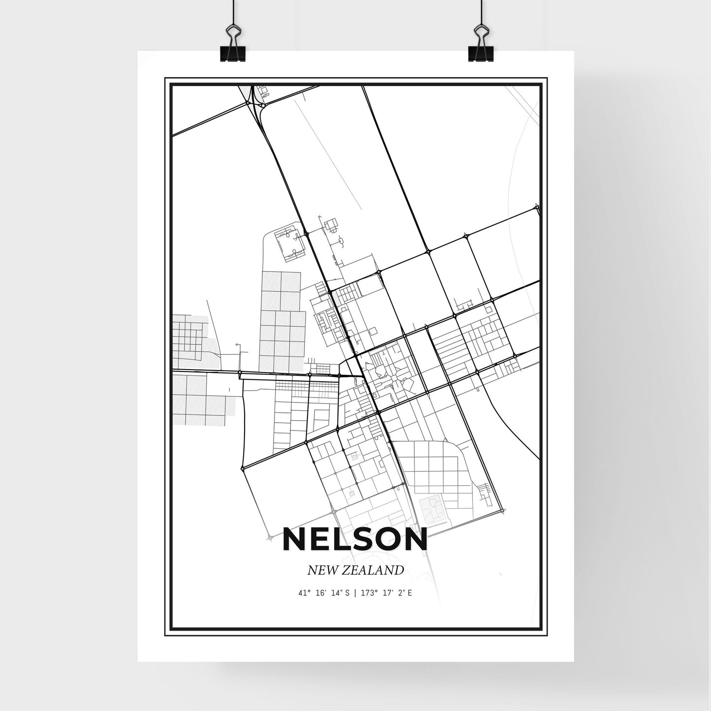 Nelson New Zealand - Premium City Map Poster