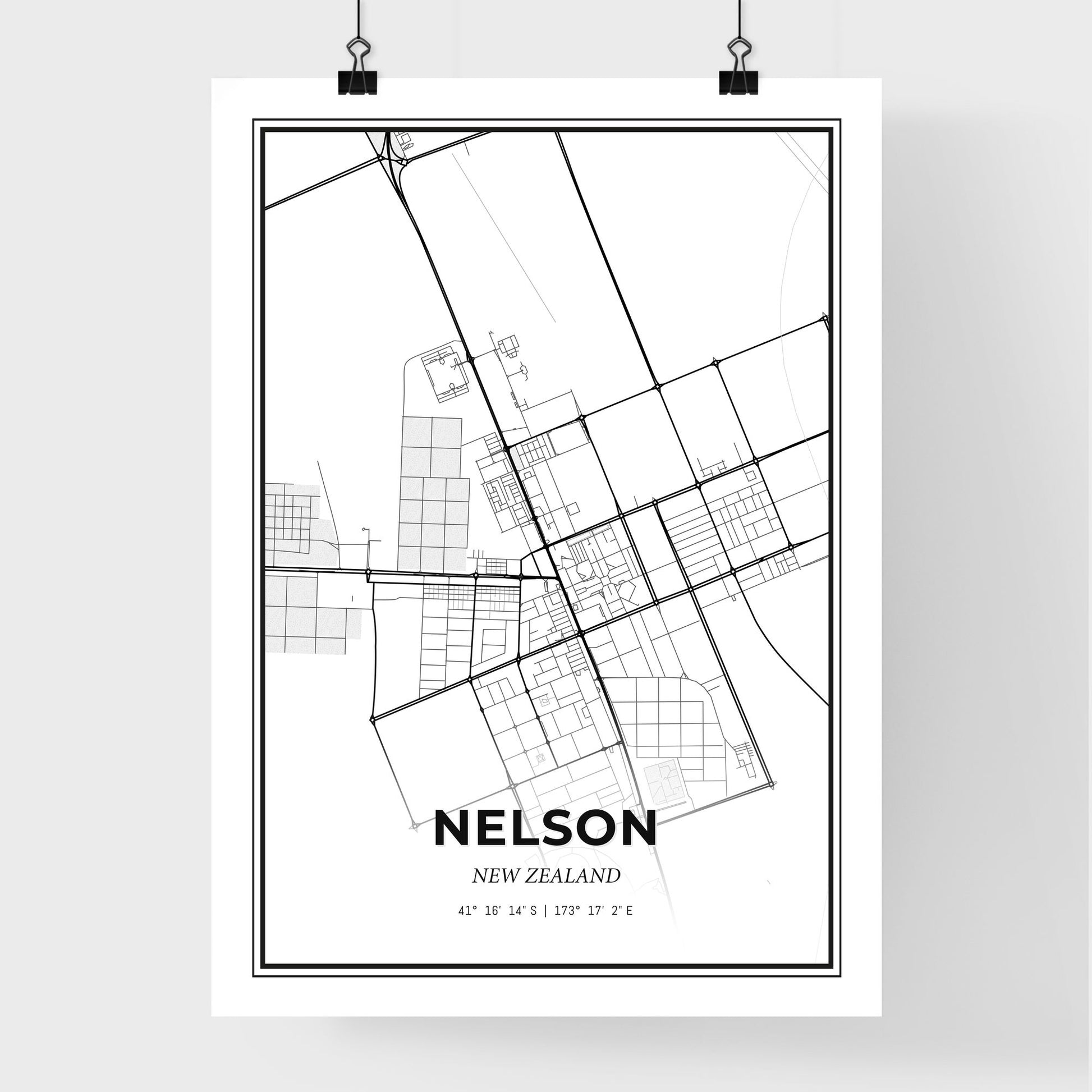 Nelson New Zealand - Premium City Map Poster