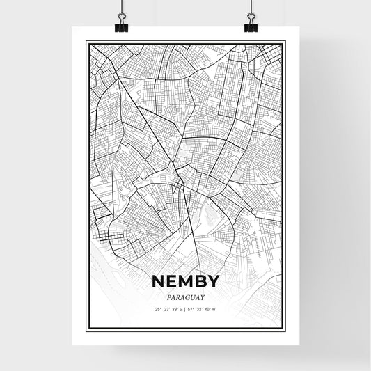 Nemby Paraguay - Premium City Map Poster
