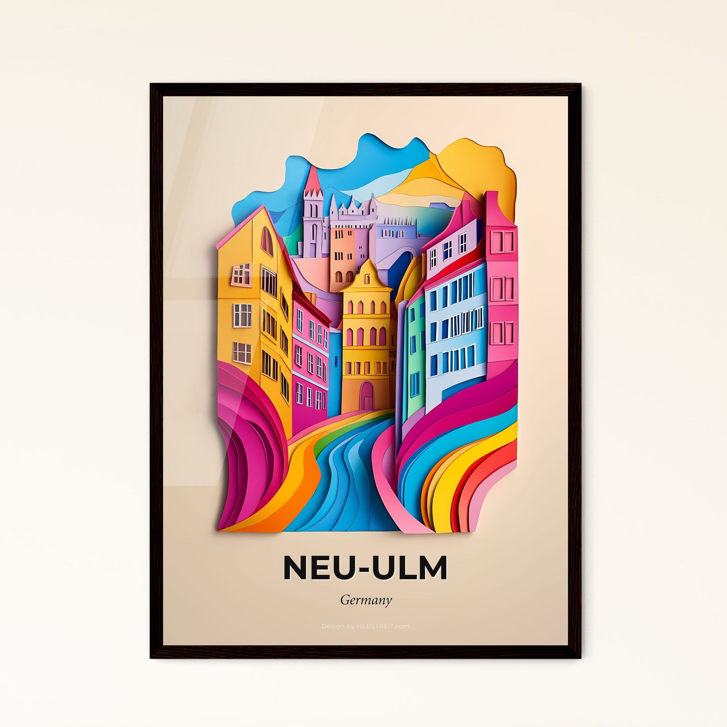 Vivid Neu-Ulm, Germany - a colorful city with a river running through it