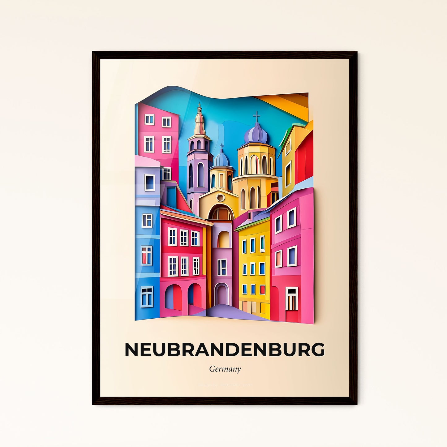 Vivid Neubrandenburg, Germany, Papercut Print