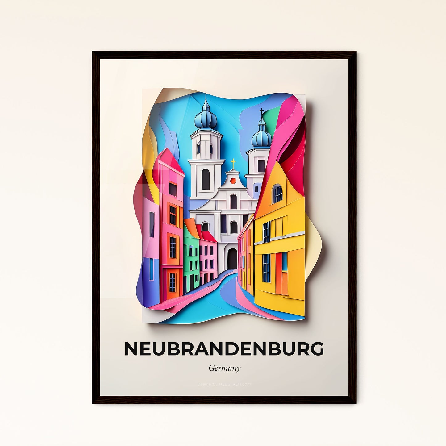 Vivid Neubrandenburg, Germany, Papercut Print
