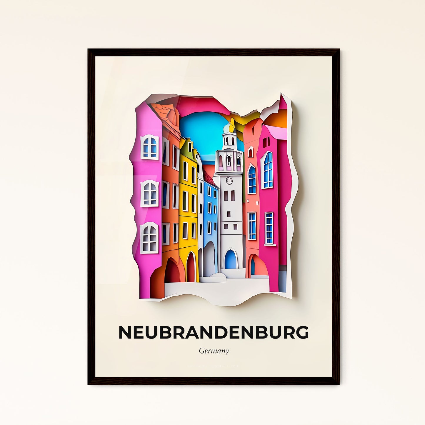 Vivid Neubrandenburg, Germany, Papercut Print