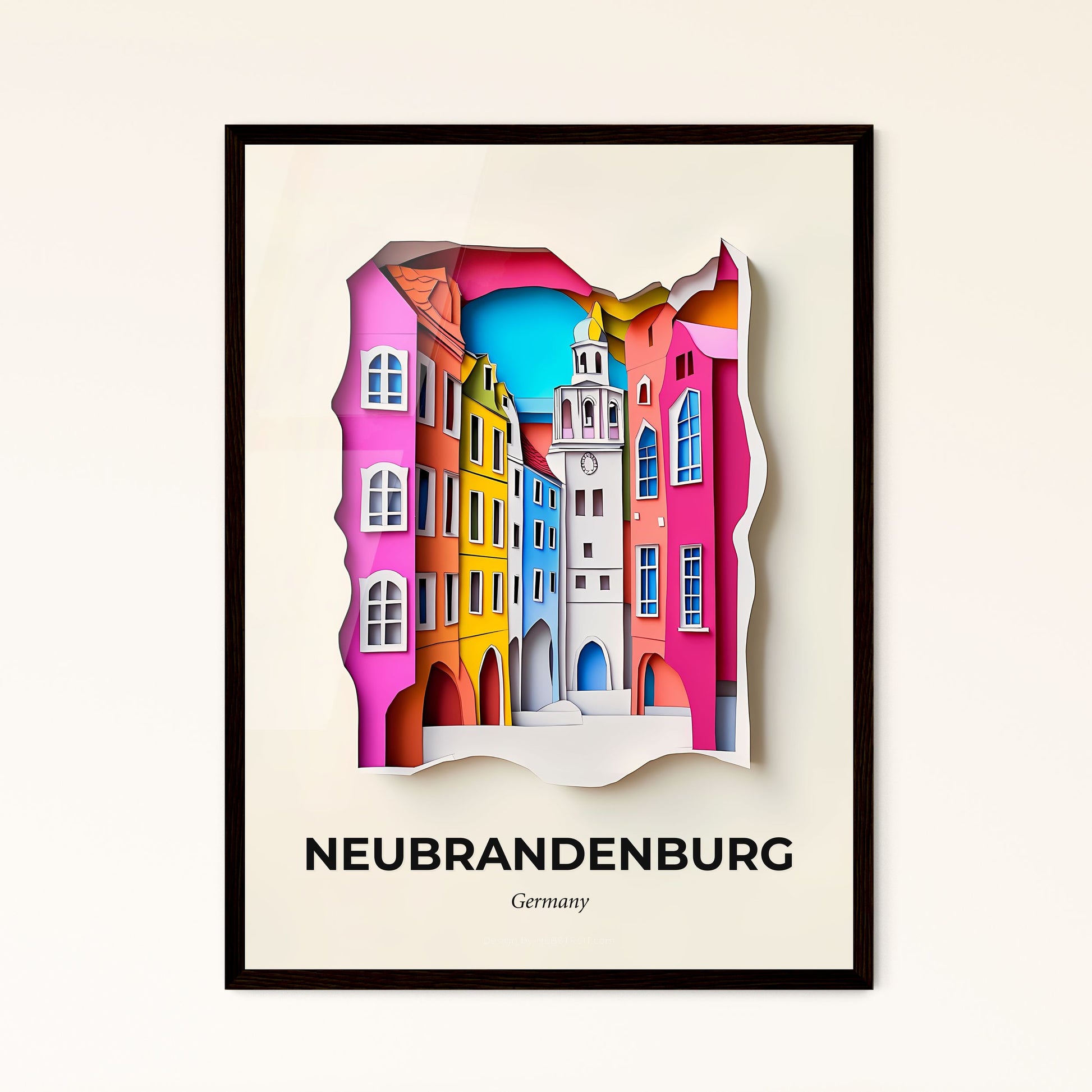 Vivid Neubrandenburg, Germany, Papercut Print