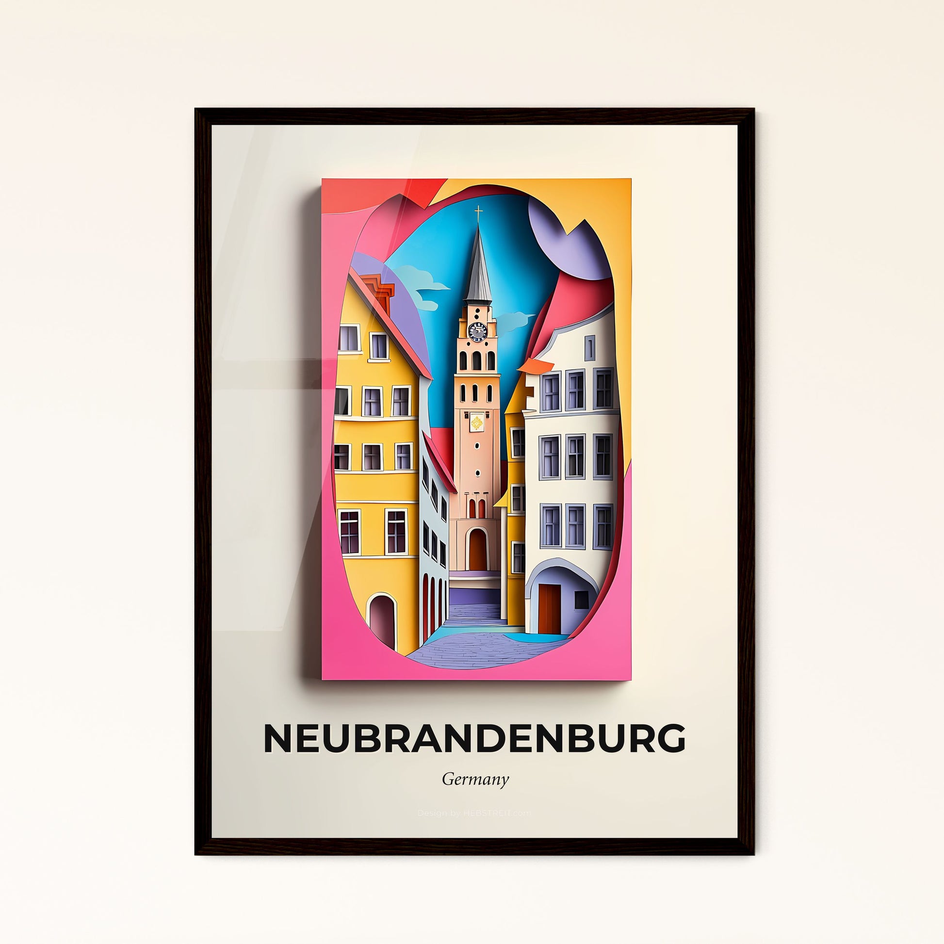 Vivid Neubrandenburg, Germany, Papercut Print