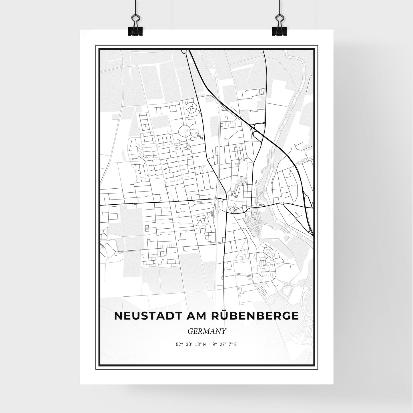 Neustadt am Rubenberge Germany - Premium City Map Poster