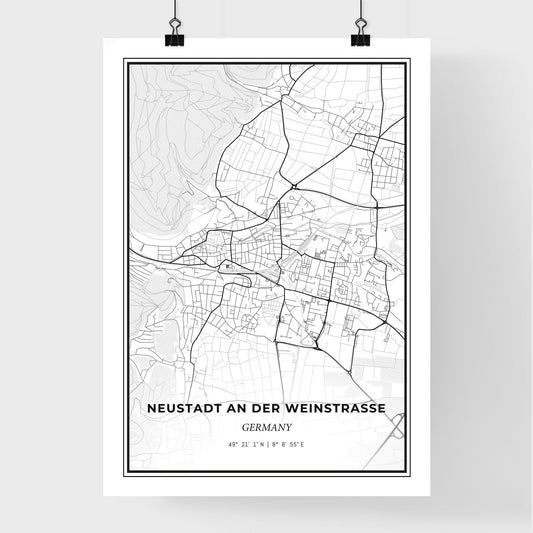 Neustadt an der Weinstraße Germany - Premium City Map Poster