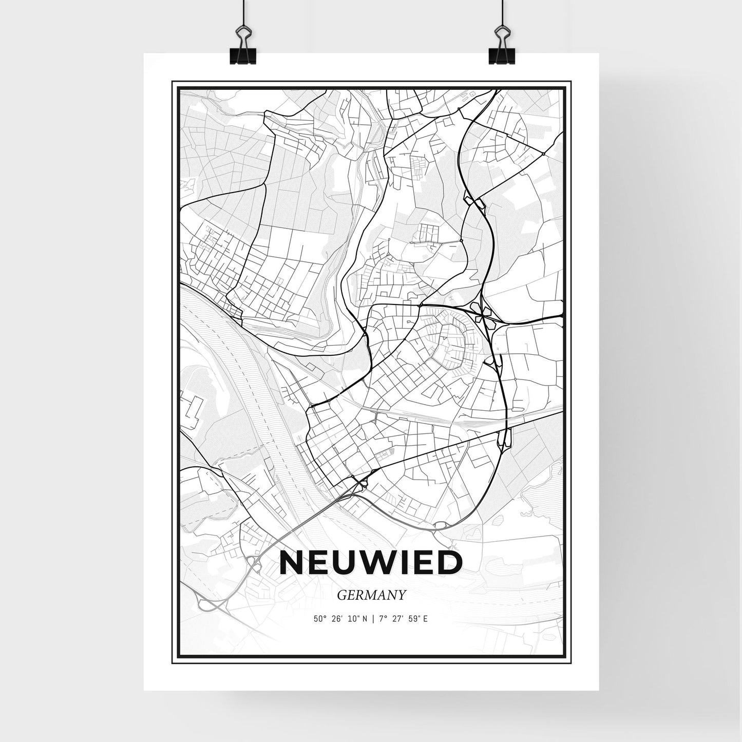 Neuwied Germany - Premium City Map Poster