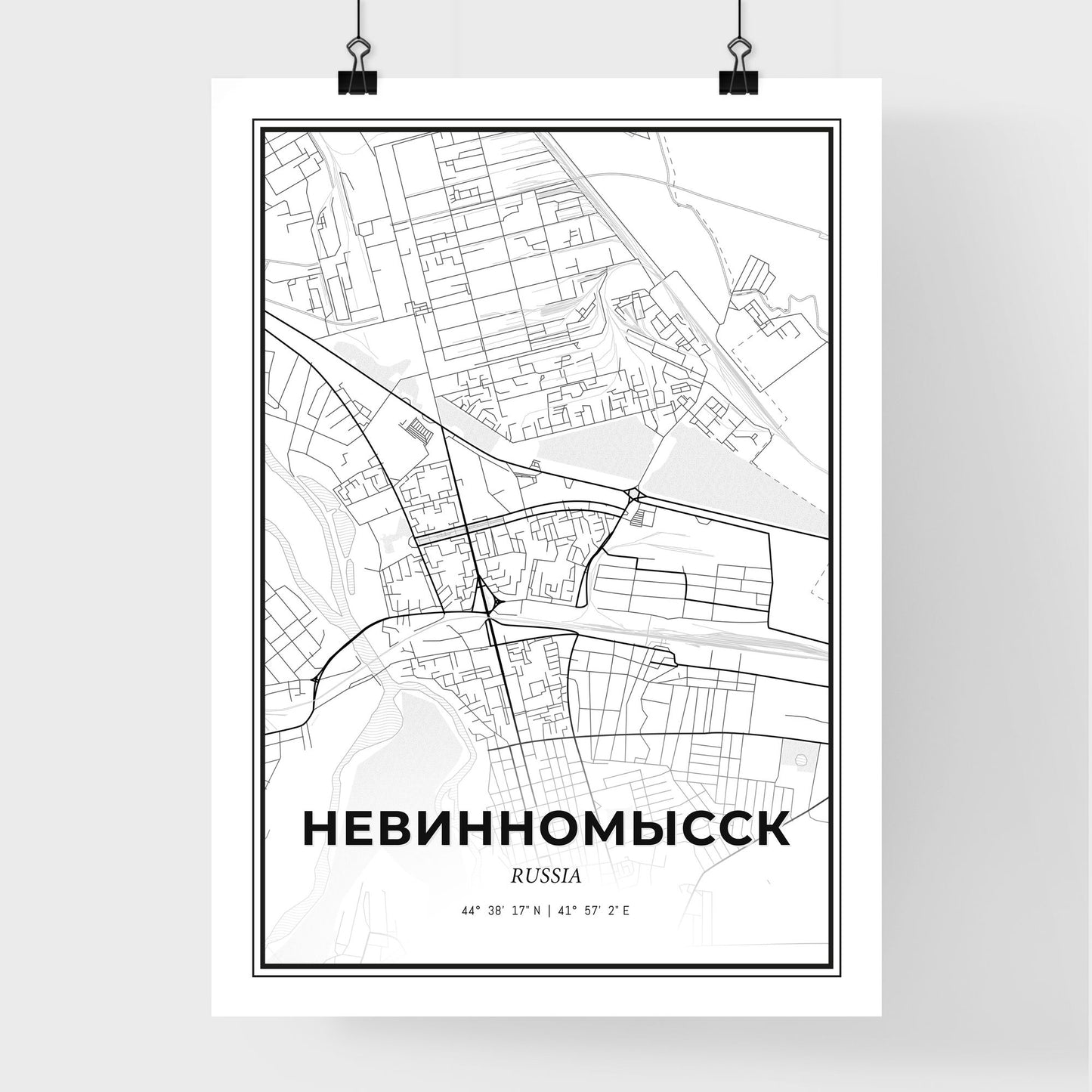 Nevinnomyssk Russia - Premium City Map Poster