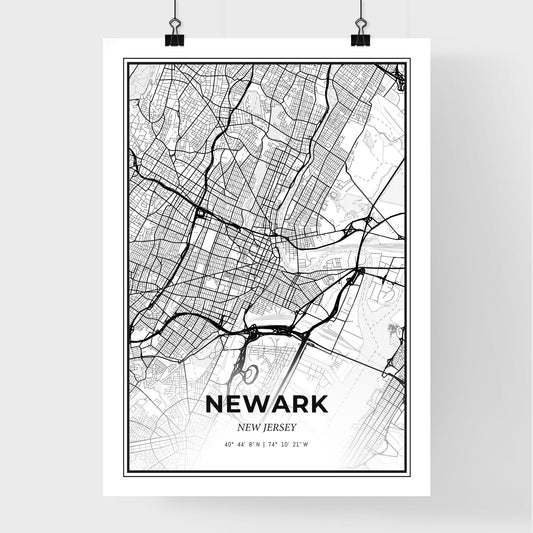 Newark New Jersey - Premium City Map Poster