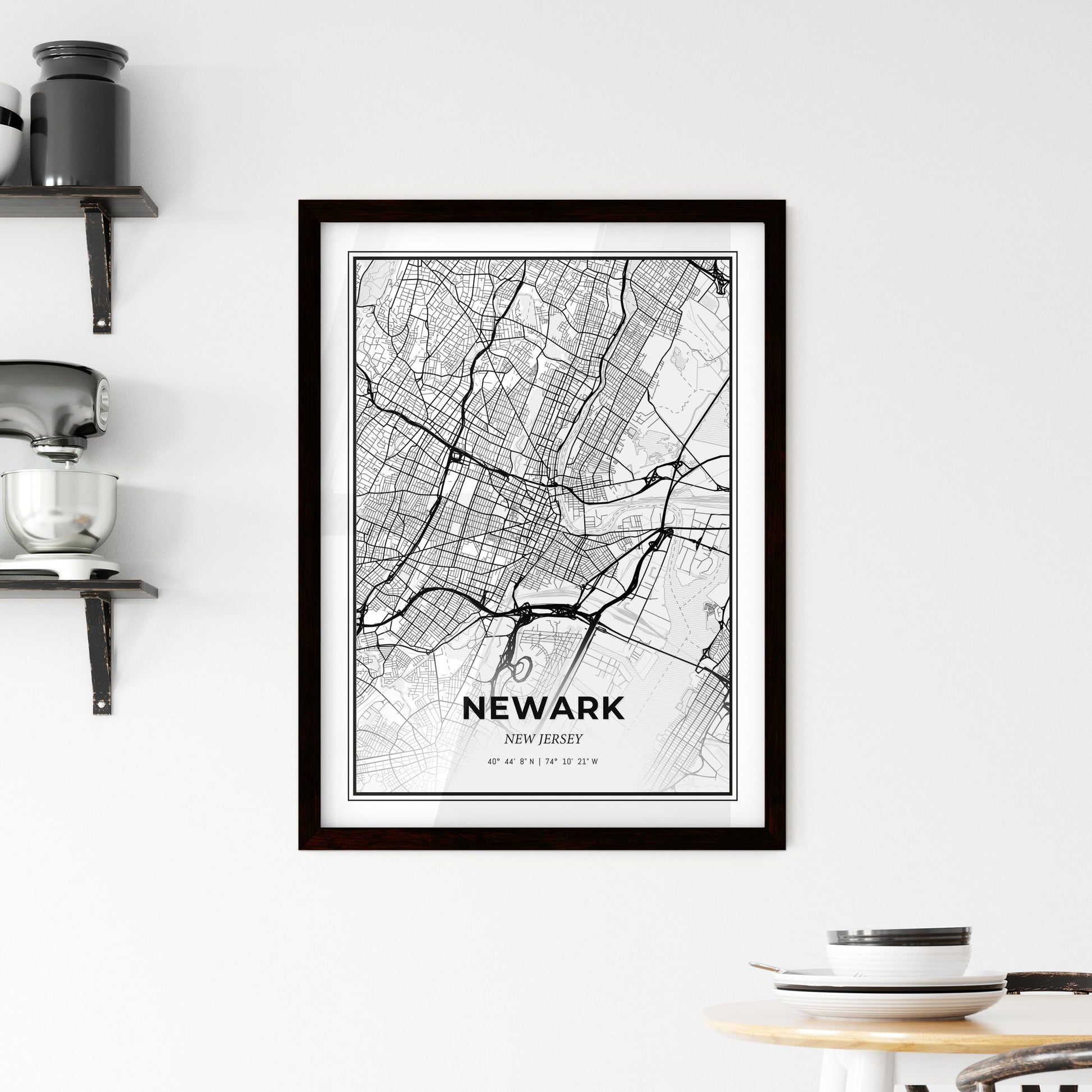 Newark New Jersey - Minimal City Map