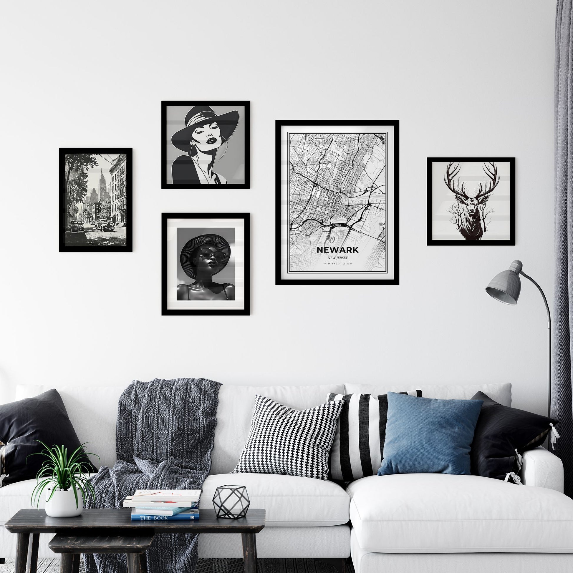 Newark New Jersey - Minimal City Map Interior