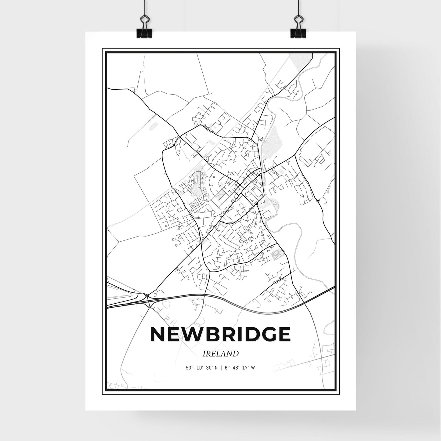Newbridge Ireland - Premium City Map Poster