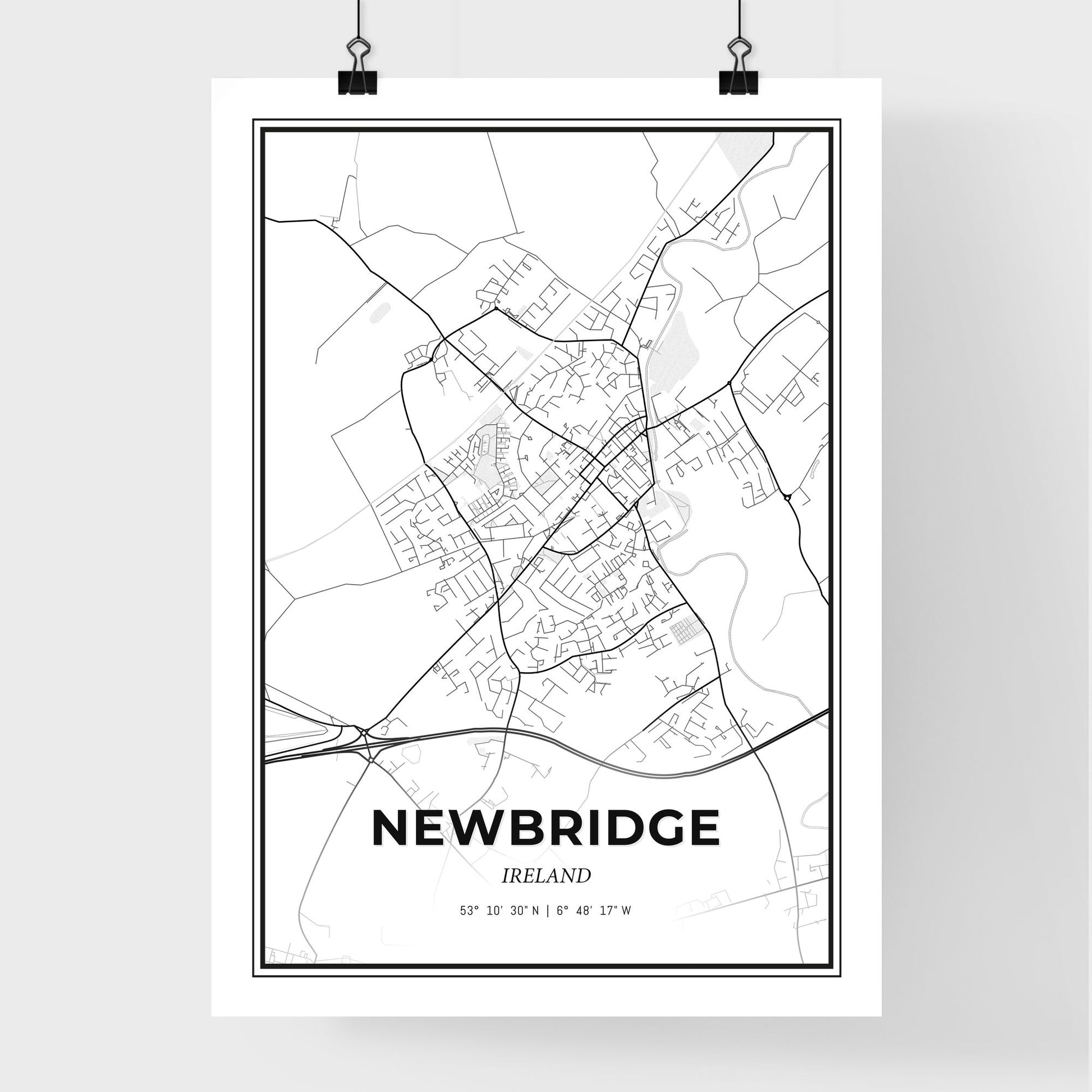 Newbridge Ireland - Premium City Map Poster