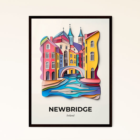 Vivid Newbridge, Ireland - a paper cut of a city with a bridge