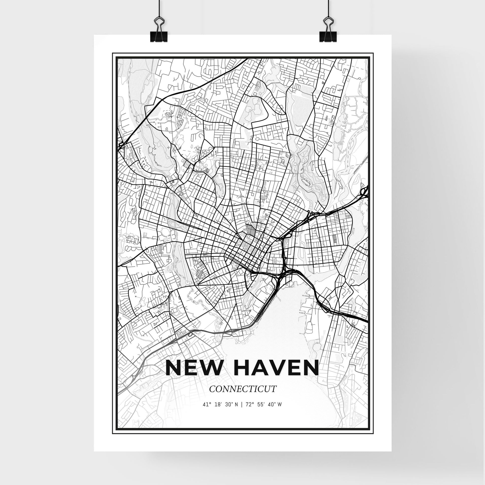 New Haven Connecticut - Premium City Map Poster
