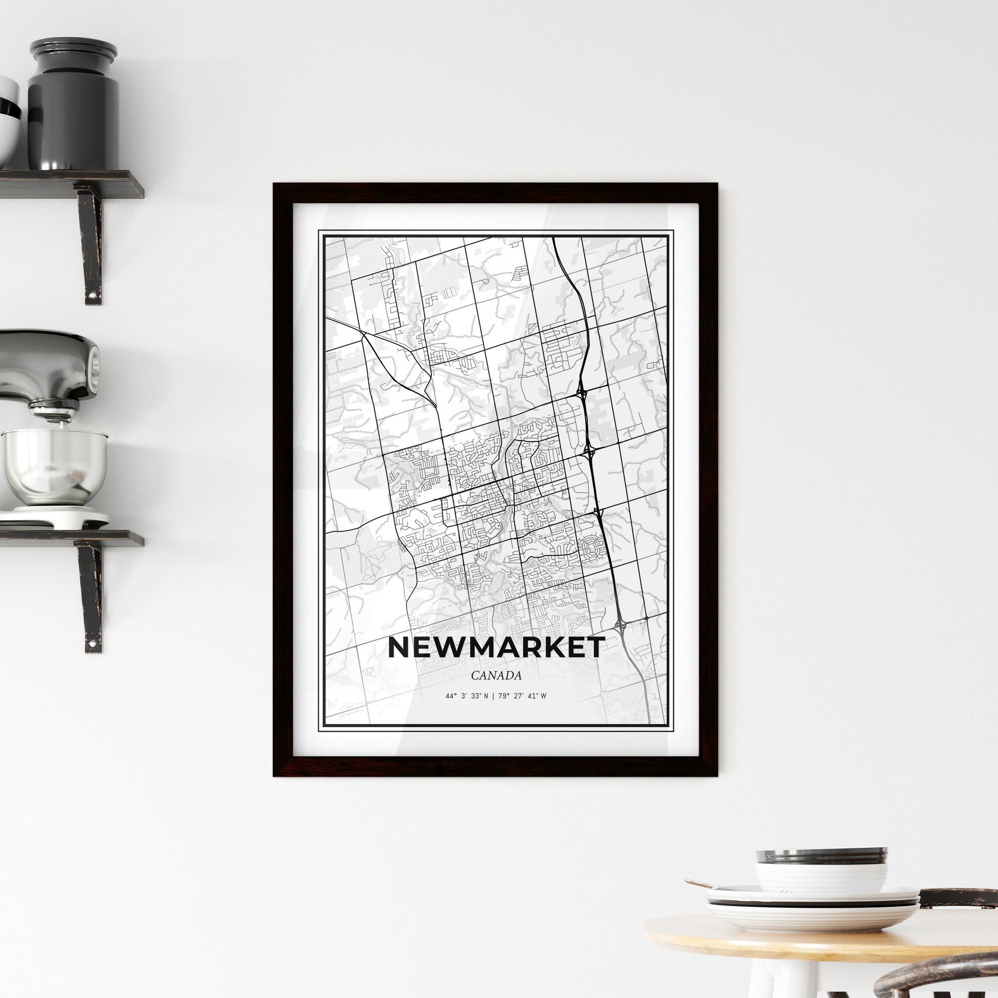 Newmarket Canada - Minimal City Map