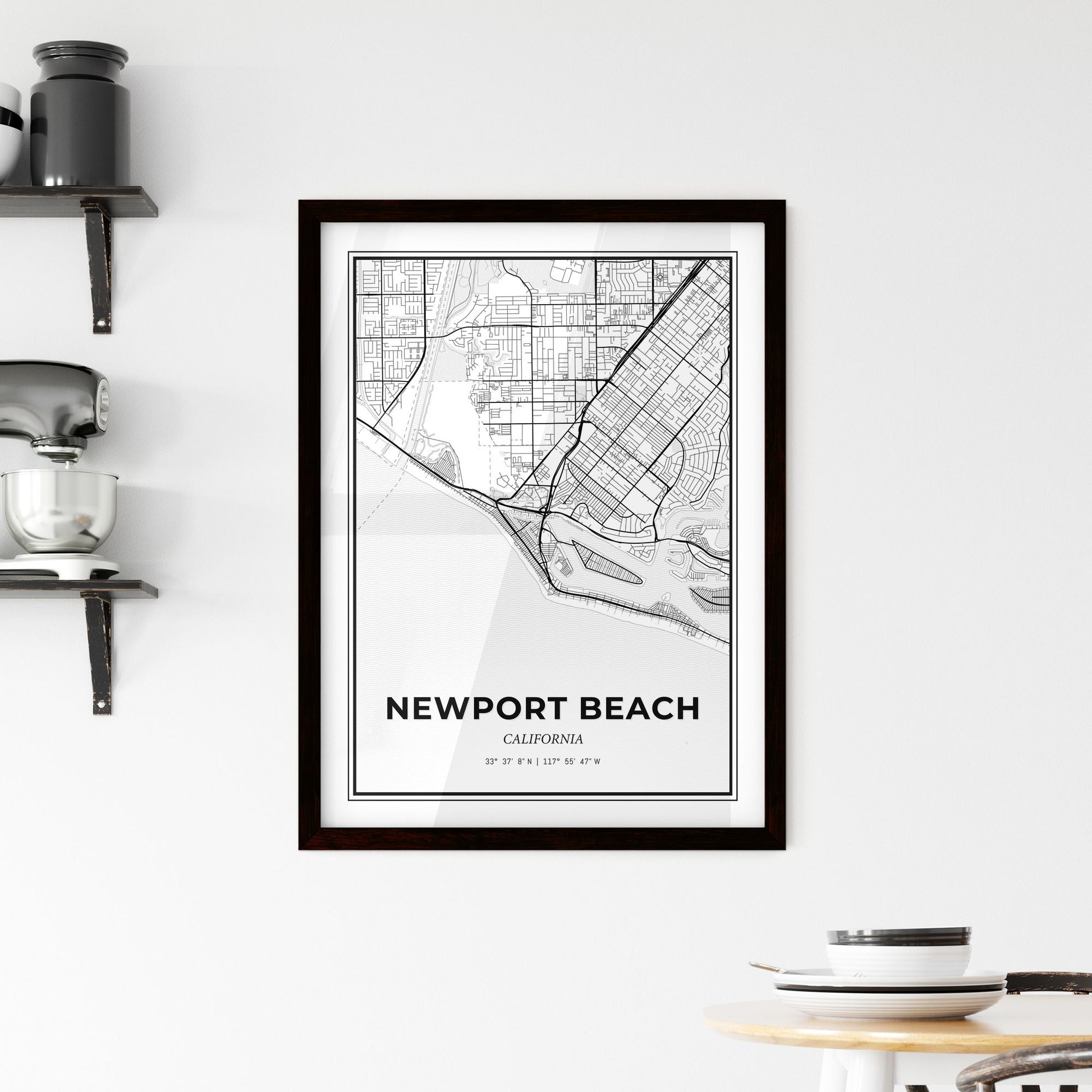 Newport Beach California - Minimal City Map