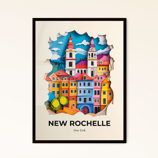 Vivid New Rochelle, New York - a city with a clock tower