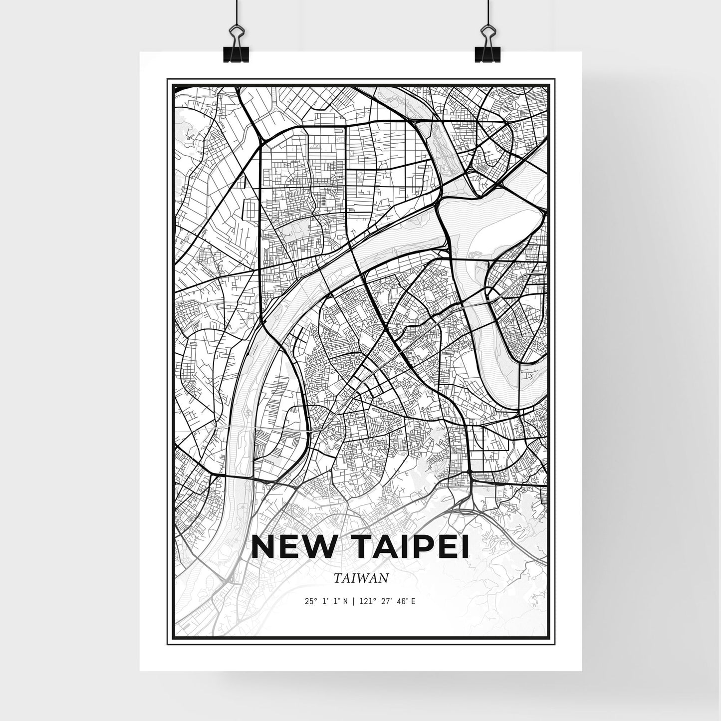 New Taipei Taiwan - Premium City Map Poster