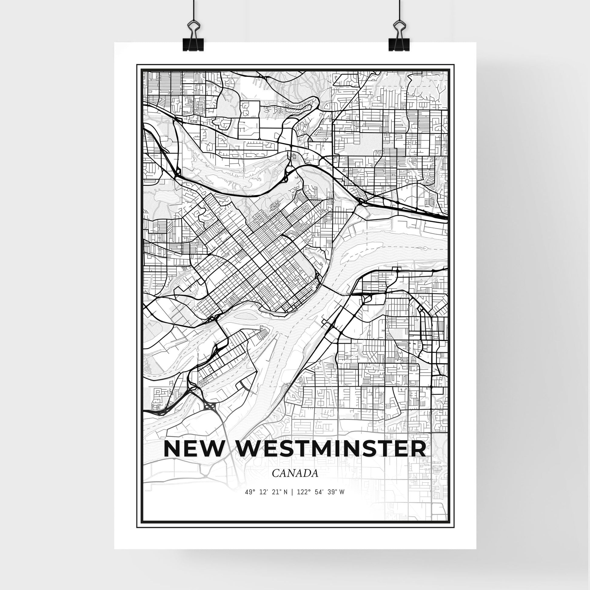 New Westminster Canada - Premium City Map Poster