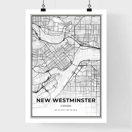 New Westminster Canada - Premium City Map Poster