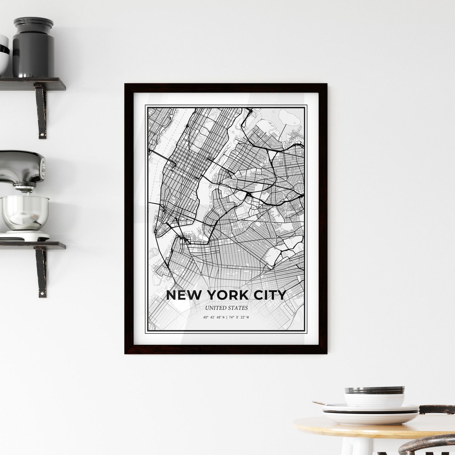 New York City United States - Minimal City Map