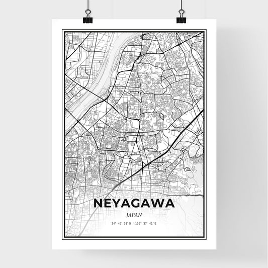 Neyagawa Japan - Premium City Map Poster