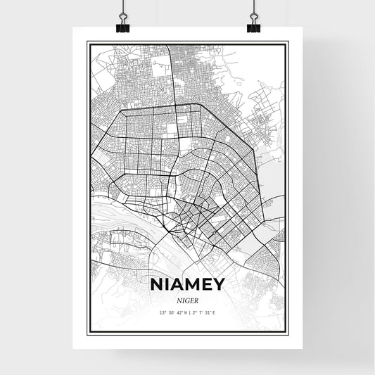 Niamey Niger - Premium City Map Poster