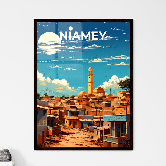 Niamey Niger Cityscape Skyline Artistic Painting Tower Buildings Vibrant Colors Default Title