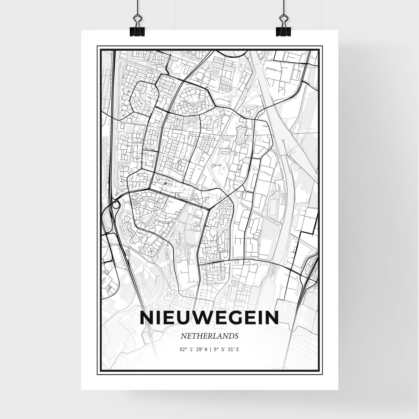 Nieuwegein Netherlands - Premium City Map Poster
