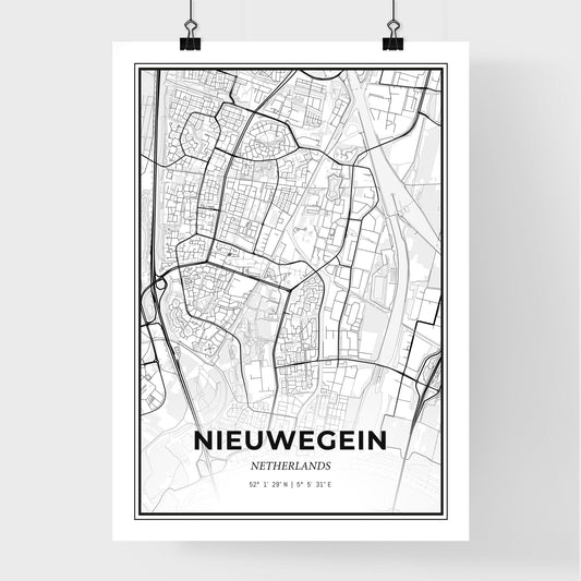  Nieuwegein Netherlands - Premium City Map Poster
