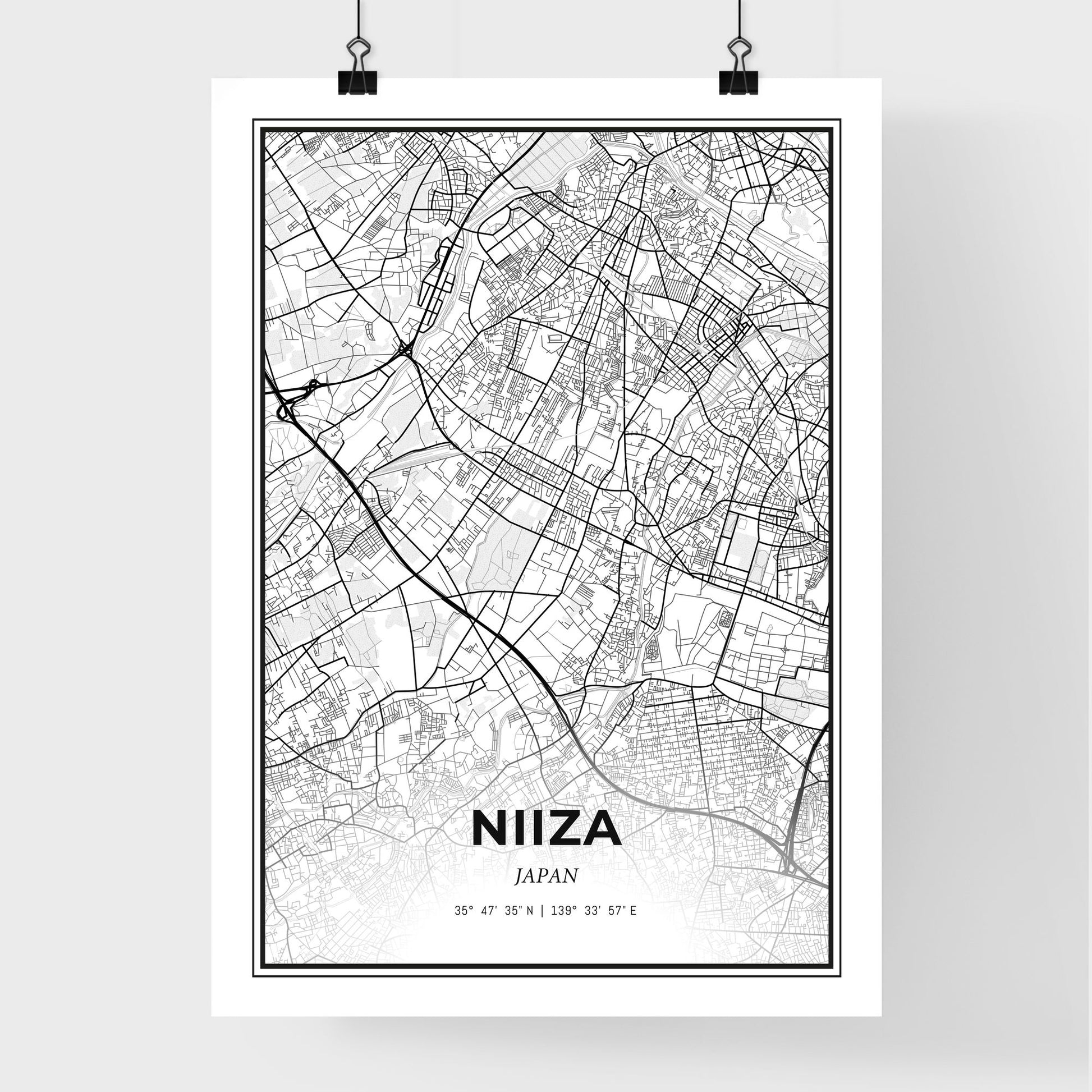 Niiza Japan - Premium City Map Poster