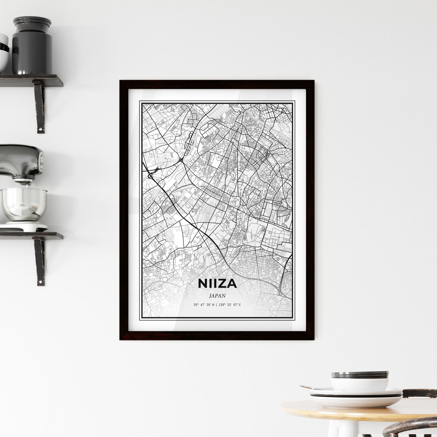 Niiza Japan - Minimal City Map