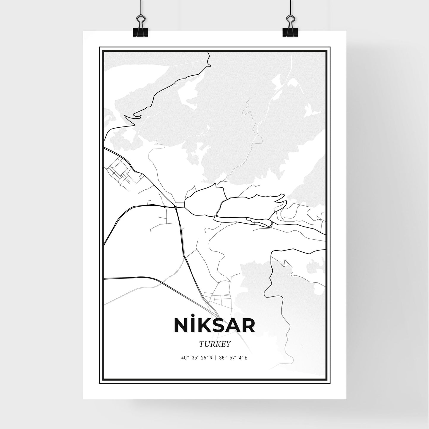 Niksar Turkey - Premium City Map Poster