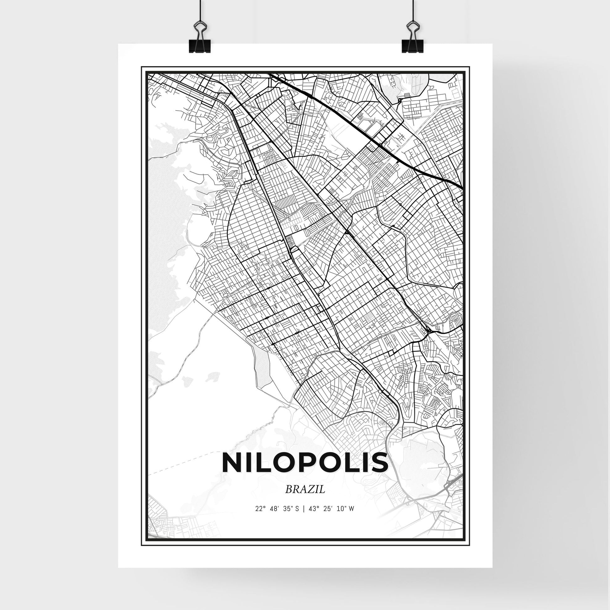 Nilopolis Brazil - Premium City Map Poster